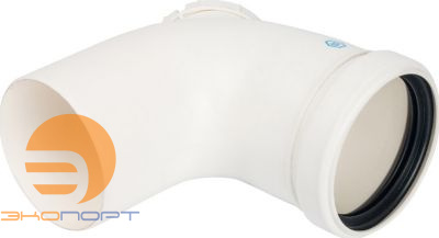 Угол конденсац. 87° DN80 м/п PP-FE STOUT с ревизией (пластик)