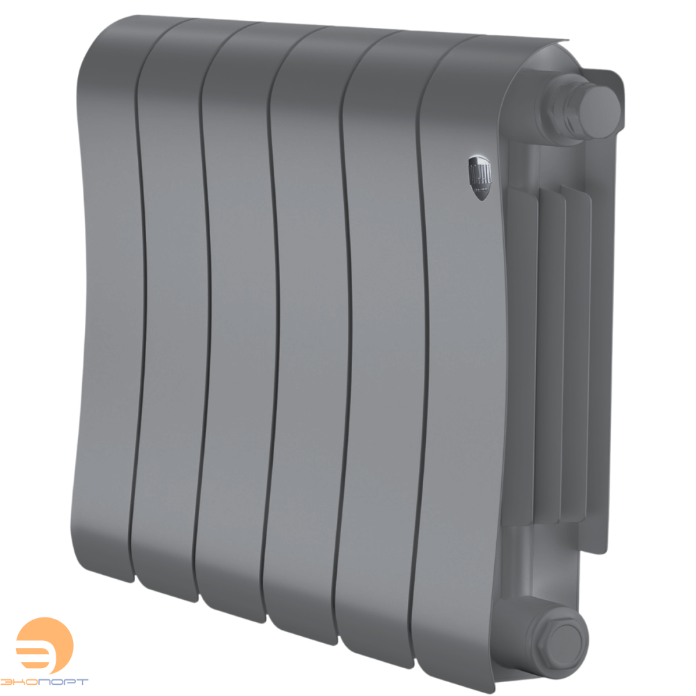 Радиатор биметаллический Infinity Silver Satin 300/87  6 секции VR80 (нижнее правое) серый Royal Thermo