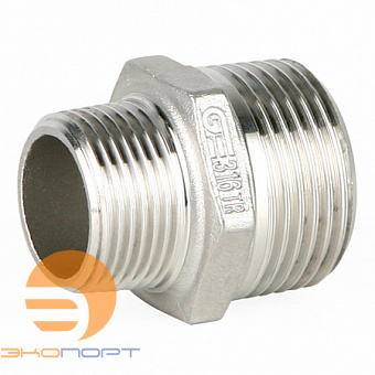 Ниппель переходной Н-Н DN 1/2 /DN 1/4, PN20, нерж. сталь AISI316