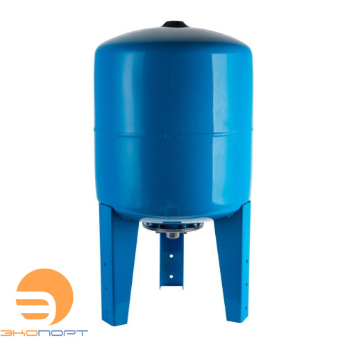 Бак мембранный для водоснабжения 200 л STOUT вертикальный с опорными стойками со сменной мембраной (синий) G1 1/2"