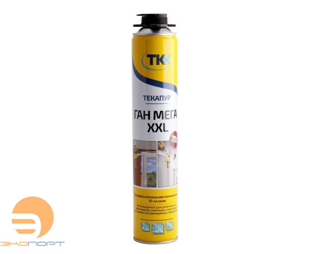 Пена монтажная Tekapur Gun MEGA XXL, 900 мл. професс. под пистолет ЗИМНЯЯ