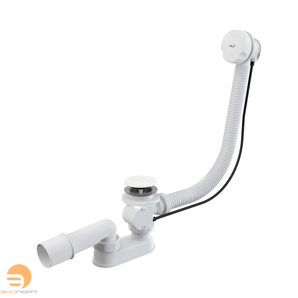 Сифон для ванн с тросом , вых 40/50 белый ALCA PLAST