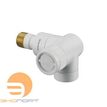 Термовентиль "Е" трехосевой, угловой, прав. присоед., белый 1/2" (DN 15), PN10