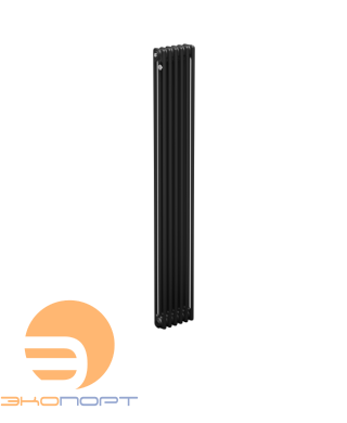 Дизайн-радиатор 3180 - 10 секции НП 1/2 ТВ RAL9005М (черный матовый) Теплофорт