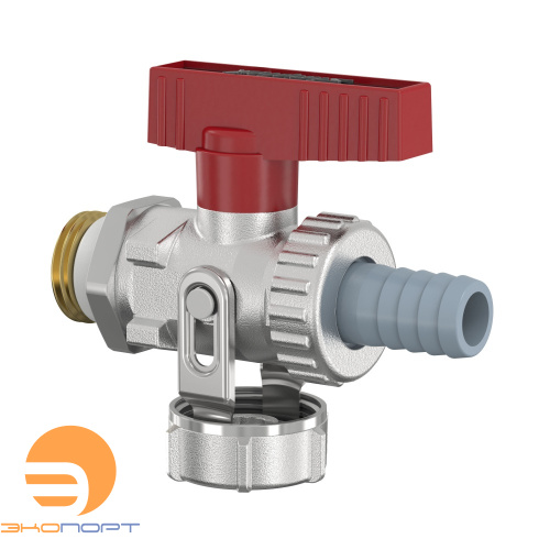 Кран шаровой латунный KFE Exclusive DN1/2" НР, PN16bar, прямой, со штуцером Meibes