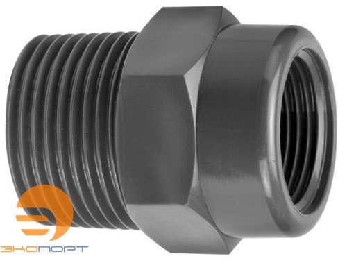 Муфта переходная (3/4" вн.р. * 1" н.р. ) PN16 PVC-U 
