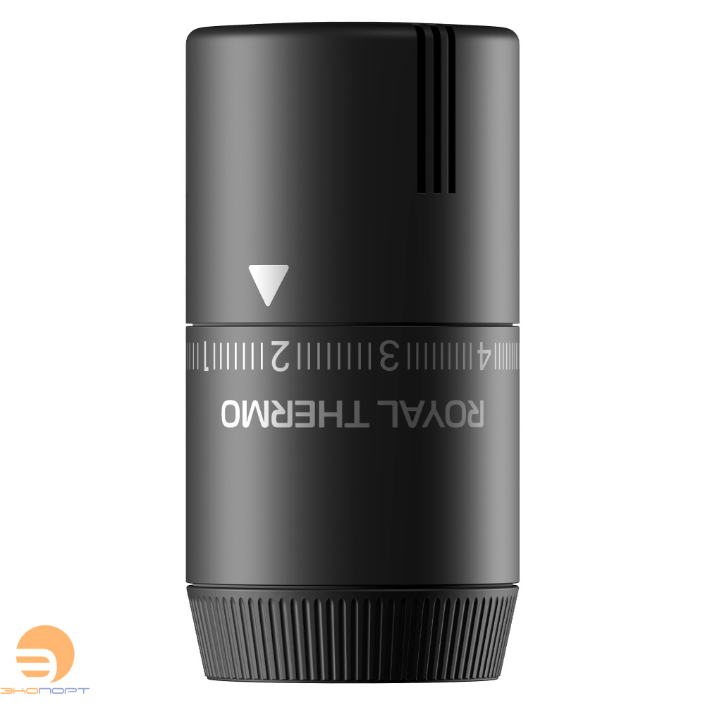 Термоголовка  жидкостная Design М30х1,5 (черный soft touch) Royal Thermo