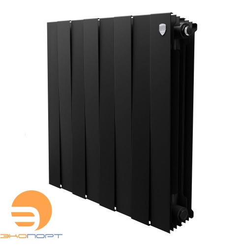 Радиатор биметаллический PianoForte Noir Sable 500/100   8 секций Royal Thermo