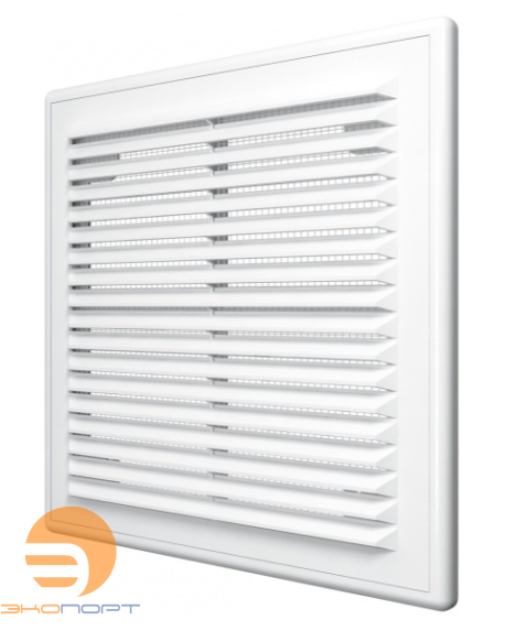 Решетка пластмассовая наклонная с сеткой, с рамкой (150х150мм)