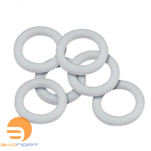 Прокладка тефлон  1/2" белая 2 мм (Комплект 10шт) Прокладка тефлон  1/2" белая 2 мм (Комплект 10шт)
