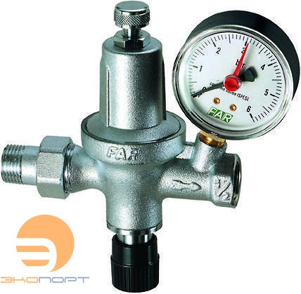 Клапан подпиточный с манометром 1/2", 0-6 бар, FAR