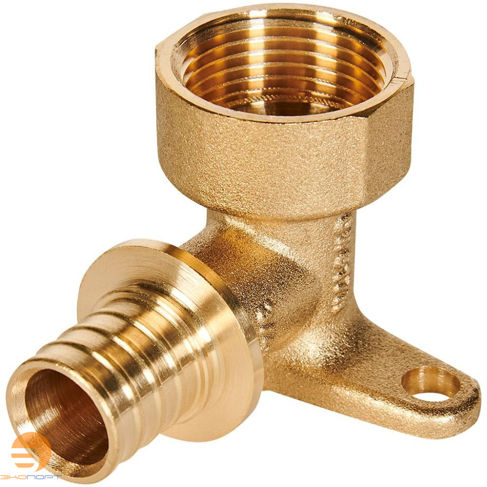 Угольник настенный с креплением 20-3/4 ВР латунь Rommer