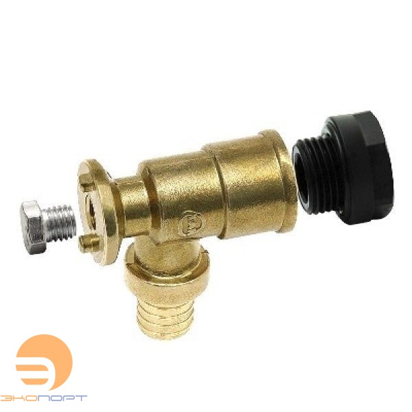 Отвод 18*2,5 G1/2" удлиненный с заглушкой латунный a-52,5 мм, KAN-therm