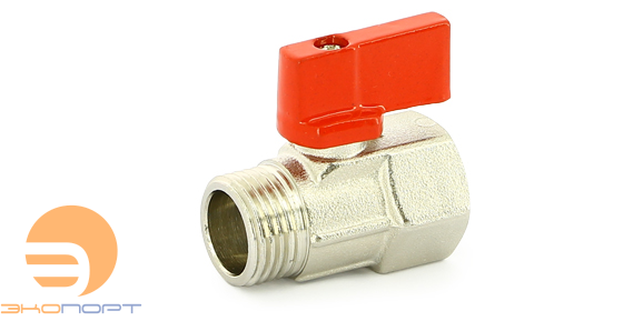 Кран мини 1/2" ВН с красной ручкой Uni-Fitt