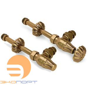 Комплект вентилей с трубками 1/2" угловой, БРОНЗА, серия "Old Style" SR Rubinetterie