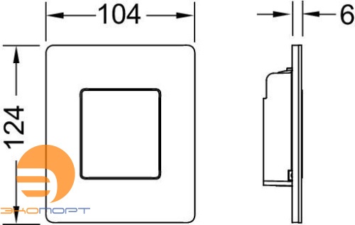 Клавиша TECEsolid Urinal черная матовая TECE