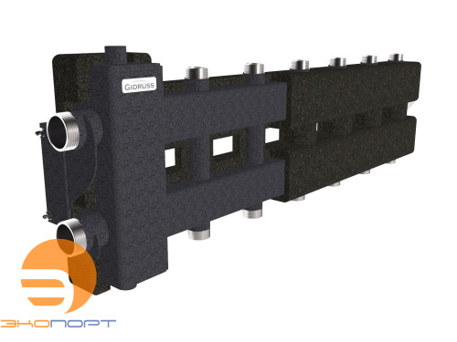 Балансировочный коллектор BM-80-7DU.EPP (до 80кВт, подкл.котла G11/4", 3+3 контура G 1", б. к.G11/4"