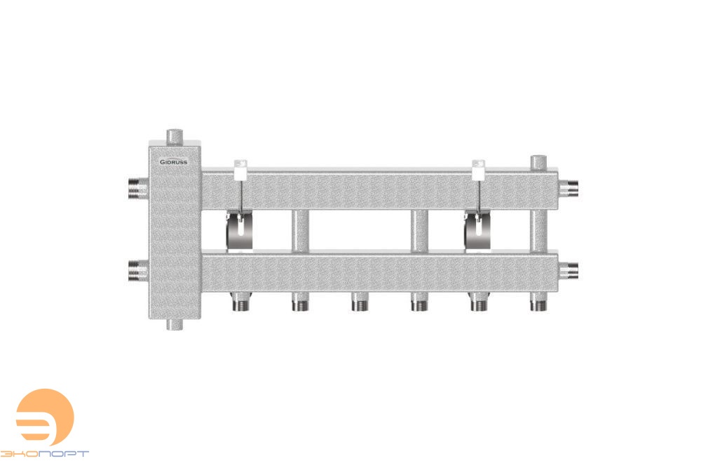 Балансировочный коллектор BMK-60-4D (3 контура вниз или вверх и 1 в сторону) GIDRUSS