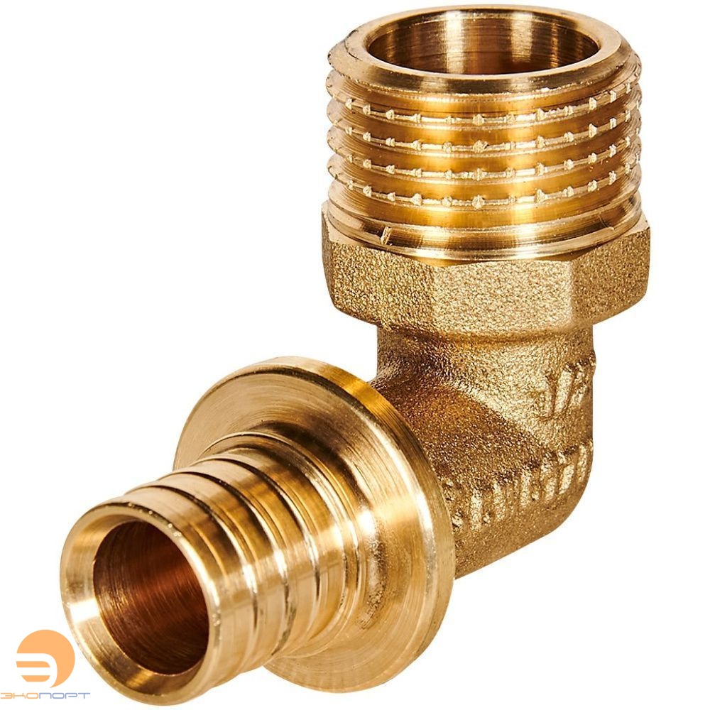 Угол переходной 16-1/2 НР латунь Rommer