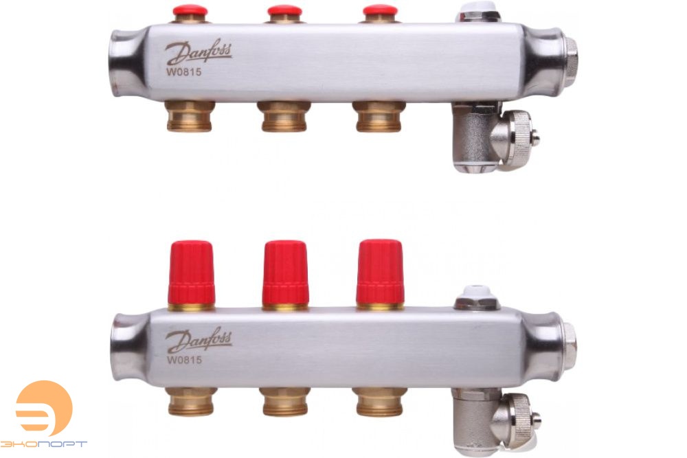 Коллекторы SSM-3 без расходомеров, для 3 контуров, нержавейка