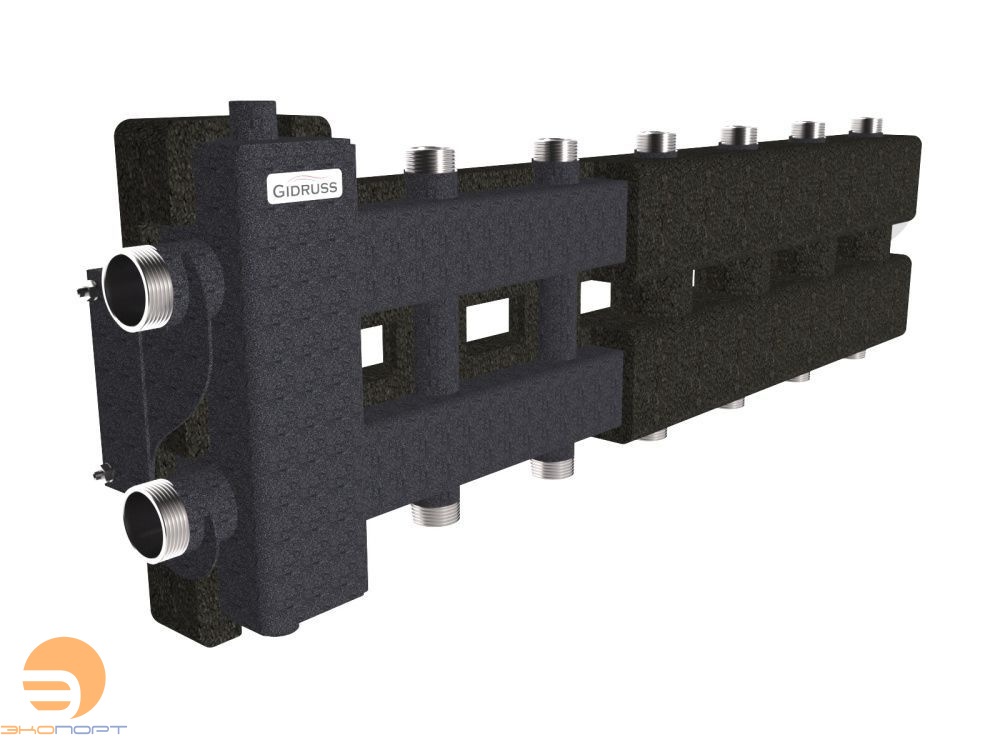 Балансировочный коллектор BM-80-7DU.EPP (до 80кВт, подкл.котла G11/4", 3+3 контура G 1", б. к.G11/4"