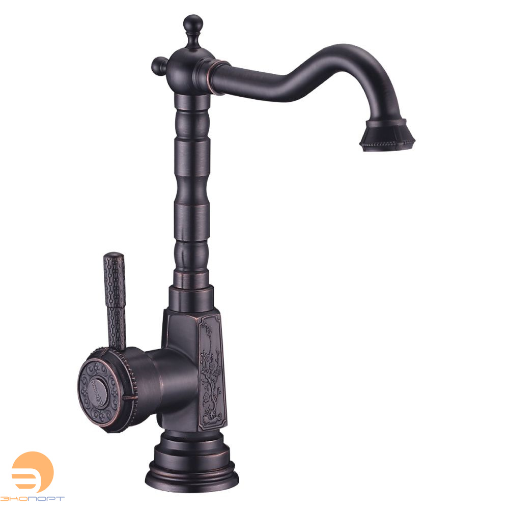 Смеситель для кухни с поворотным изливом (черная бронза) JASMINE, LEMARK