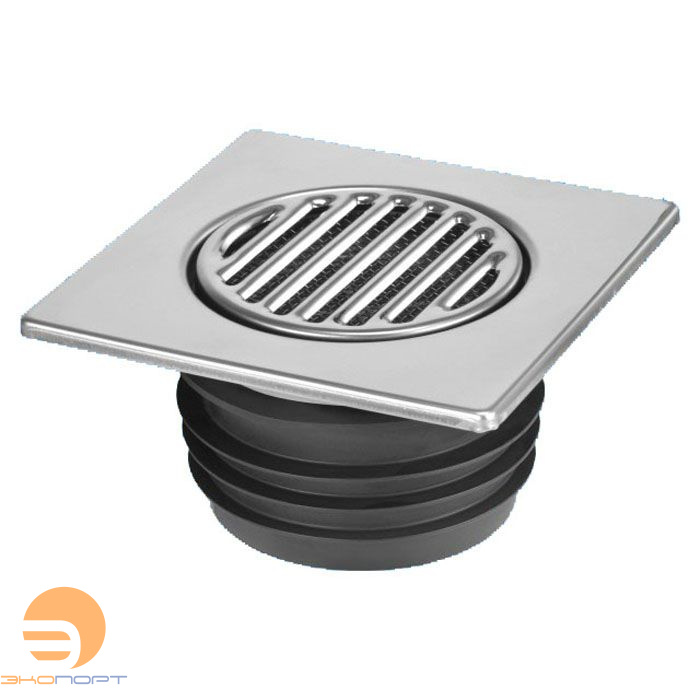 Насадка мет.-"сухой гидрозатвор" с функцией обр. клапана (пружина) DN90/110, хром McAlpine