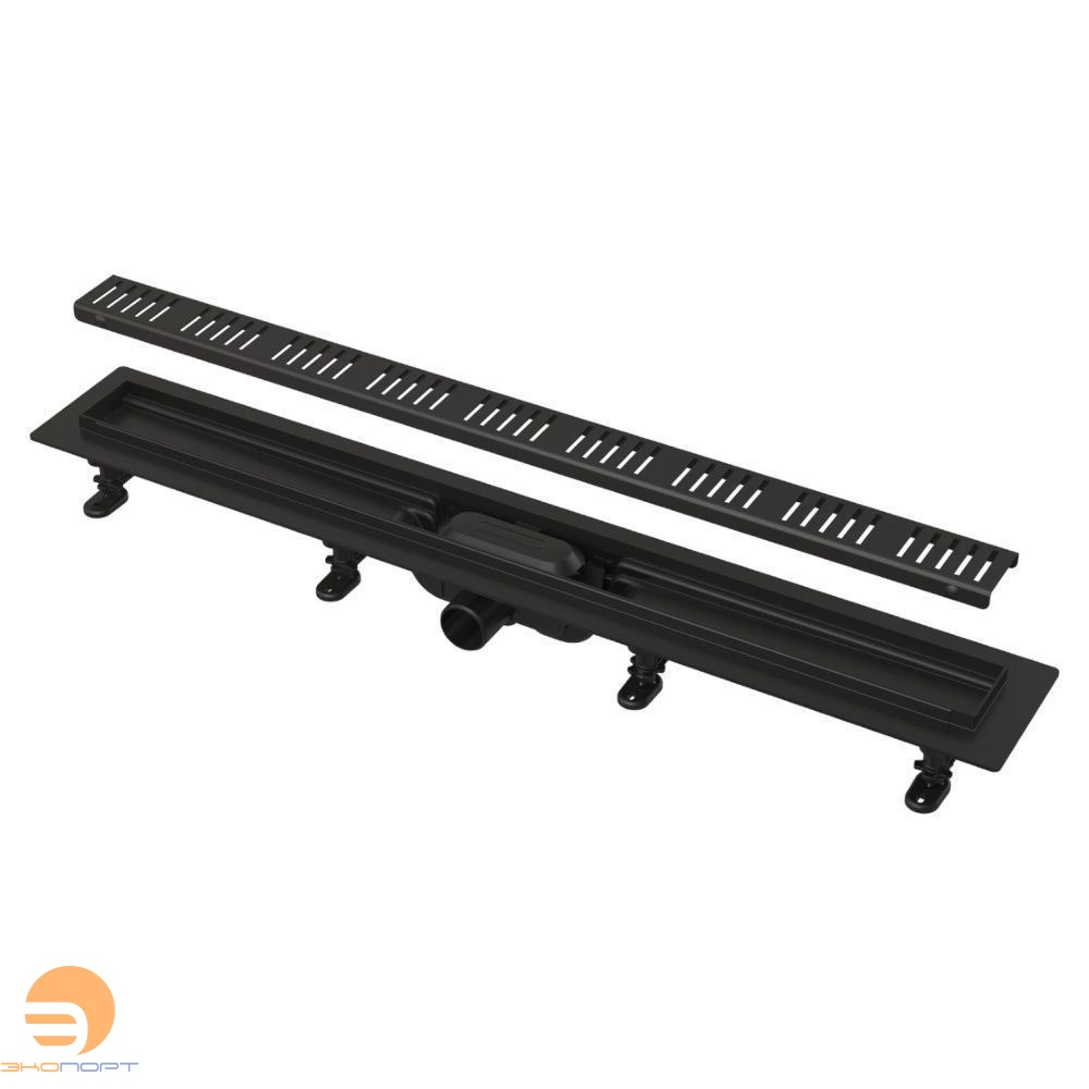 Водоотводящий  желоб пласт.в комплекте 550 мм черный Alcadrain (APZ10BLACK-550M)