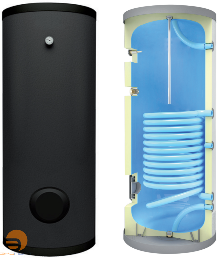 Бойлер TBS-BASIC 160 л. эмаль, с серебристо-серой изоляцией (гар. 8 лет) Huch