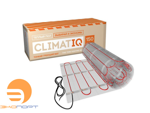 Мат электрический CLIMATIQ MAT -  10,0 м2 150Вт/м2  (мощность секции 1500 Вт) (оранжевая коробка)