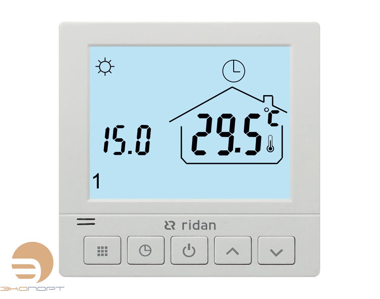 Термостат комнатный WT-R программируемый 230V, встраиваемый, Ридан