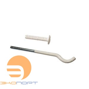 Кронштейн фигурный белый с дюбелем L=195мм Global