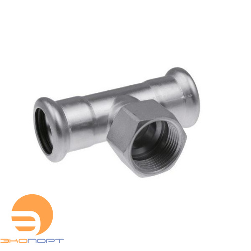 Тройник Inox press 28х1/2"х28 нерж. KAN-Therm