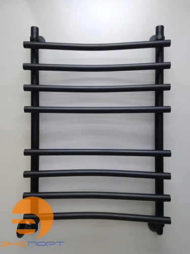 Полотенцесушитель R primo back 80/50 1"-3/4"-1/2" Водяной (К3), Черный матовый  ДВИН