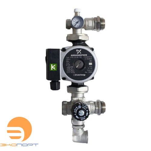 Насосно-смесительный узел STOUT, с термостатическим клапаном,с насосом Grundfos UPSO 25-65 130