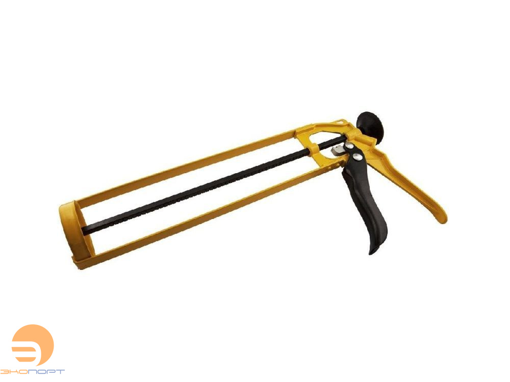 Пистолет для герметика скелетный, зубчатый четырехгранный шток, 888 КРЕПЕЖ