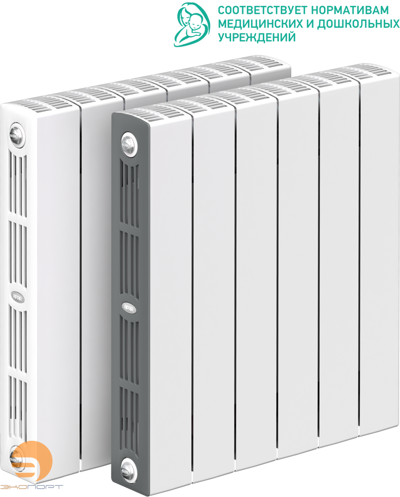 Радиатор биметаллический SUPReMO 500/90  мм 5 секций боковое подключение Rifar