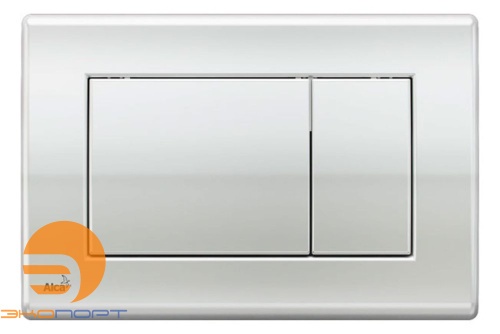 Клавиша хром, кнопка квадратная Alca Plast