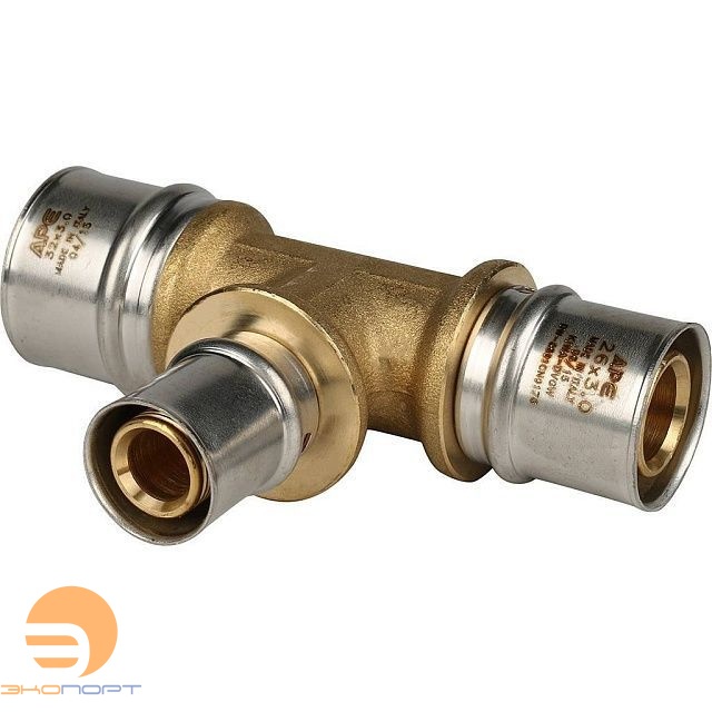 Тройник  32х20х26 латунь пресс Stout