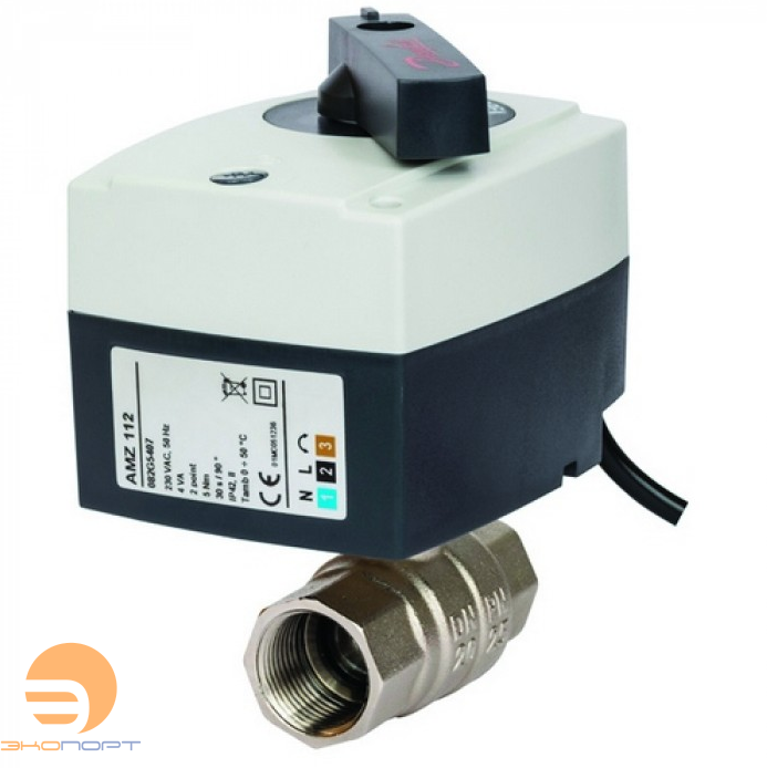 Клапан шаровой двухпозиционный  AMZ112 Ду15 Ру 16 ВР U=220 В