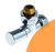 Кран угловой колпачок 3/4"х1/2" г/ш SMART/Компл ПАРА