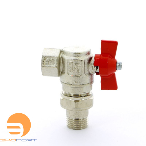 Кран угловой со сгоном НВ  1/2" бабочка IDEAL