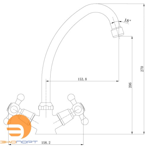 Смеситель для кухни Promotion, LEMARK