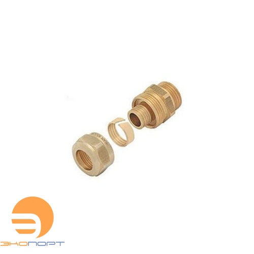 Соединитель свинчиваемый 14*2 G1/2" ВР латунный KAN-therm