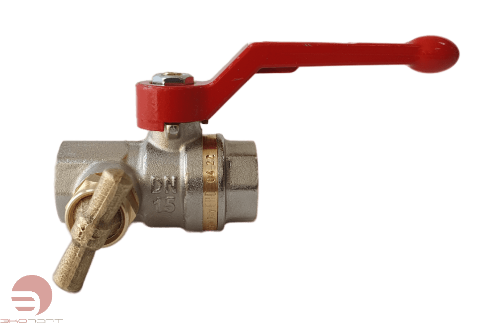 Кран шаровой BVR-DR со спускным элементом DN15 PN40 Ридан
