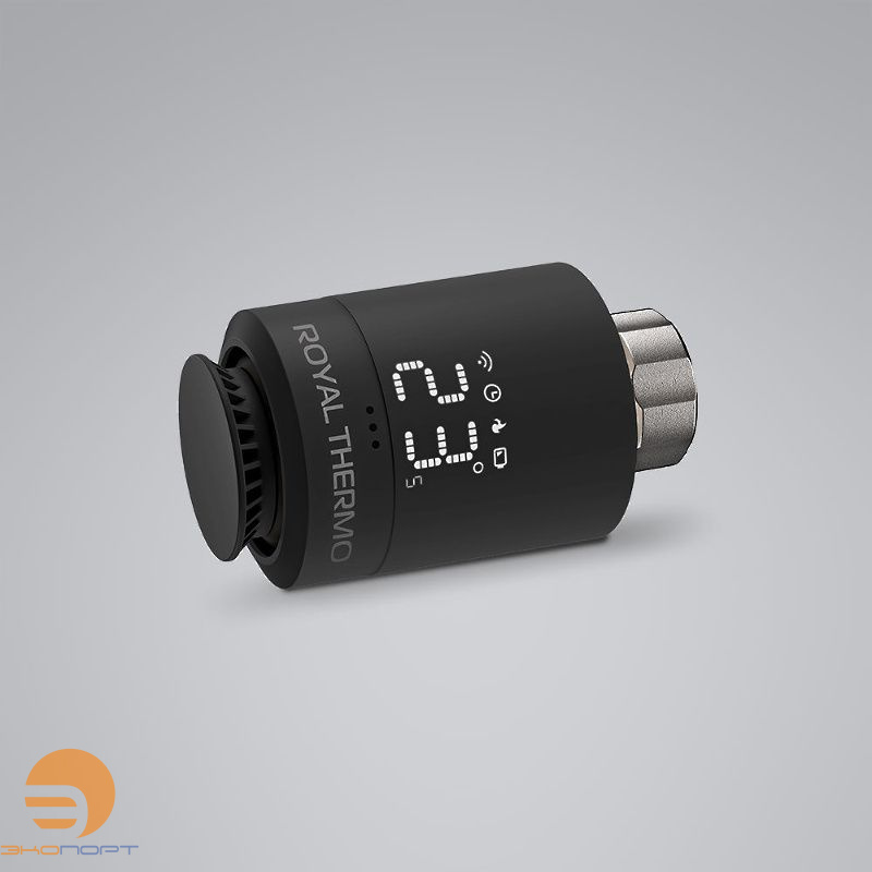 Термостат радиаторный электронный Smart Heat черный Royal Thermo