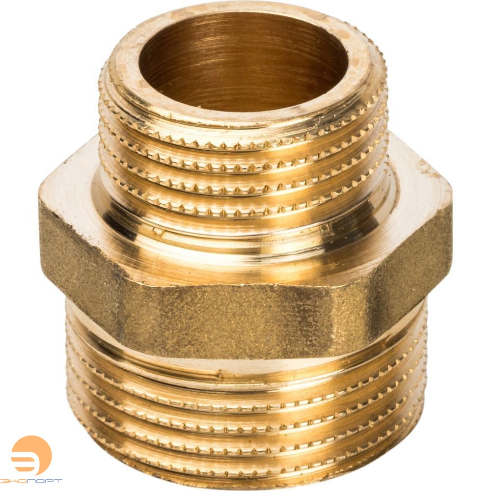 Ниппель  НР-НР 3/4х1/2 (латунь) STOUT