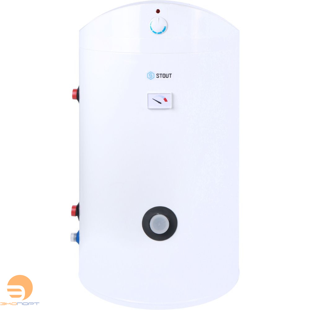 Бойлер косвенного нагрева напольный 200 л. эмаль (гар. 5 лет на бак, 2 года) STOUT
