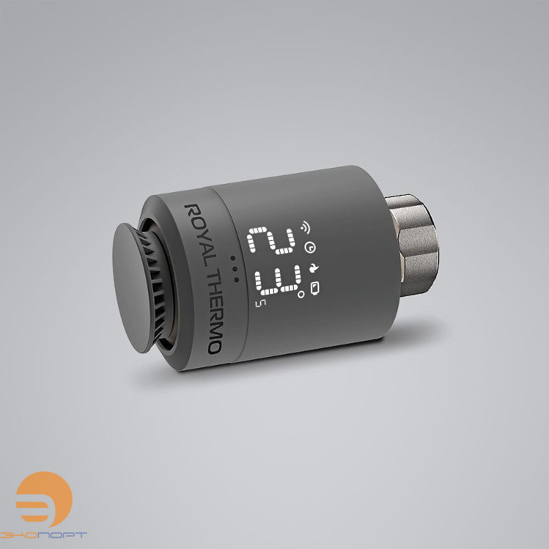 Термостат радиаторный электронный Smart Heat серебристый Royal Thermo