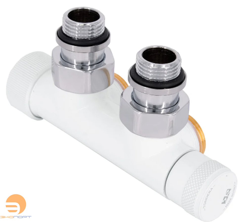 Узел нижнего подключения термостатический угловой 1/2"х3/4"Е Белый (левый),SR Rubinetterie